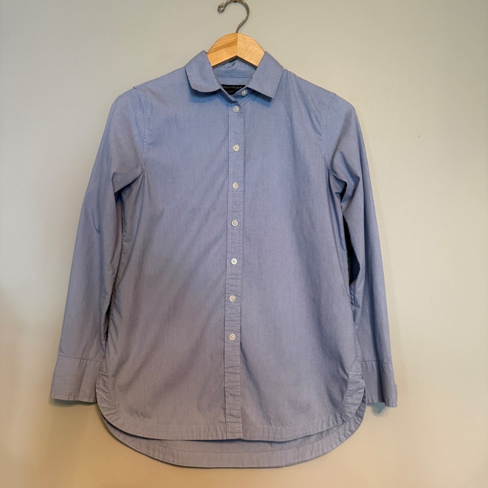 Banana Republic Parker Light Blue‎ Button Down Shirt Womens XS Stretch